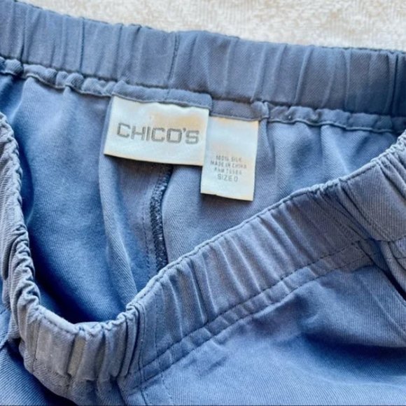CHICO’S | 100% Silk Ankle Crop Pants - Picture 4 of 8